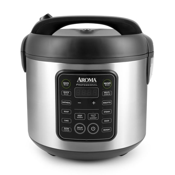 AROMA Professional Digital Rice Cooker, 10-Cup (Uncooked) / 20-Cup (Cooked), Multicooker, Slow Cooker, Steamer, Oatmeal Cooker, Egg Cooker, STS, 5 Qt