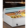 thumbnail image 4 of KFFKFF Commercial Food Warmer, 1700W Electric Stainless Steel Steam Food Warmer with Glass Cover, 8-Pan Countertop Buffet Bain Marie, 4 of 9