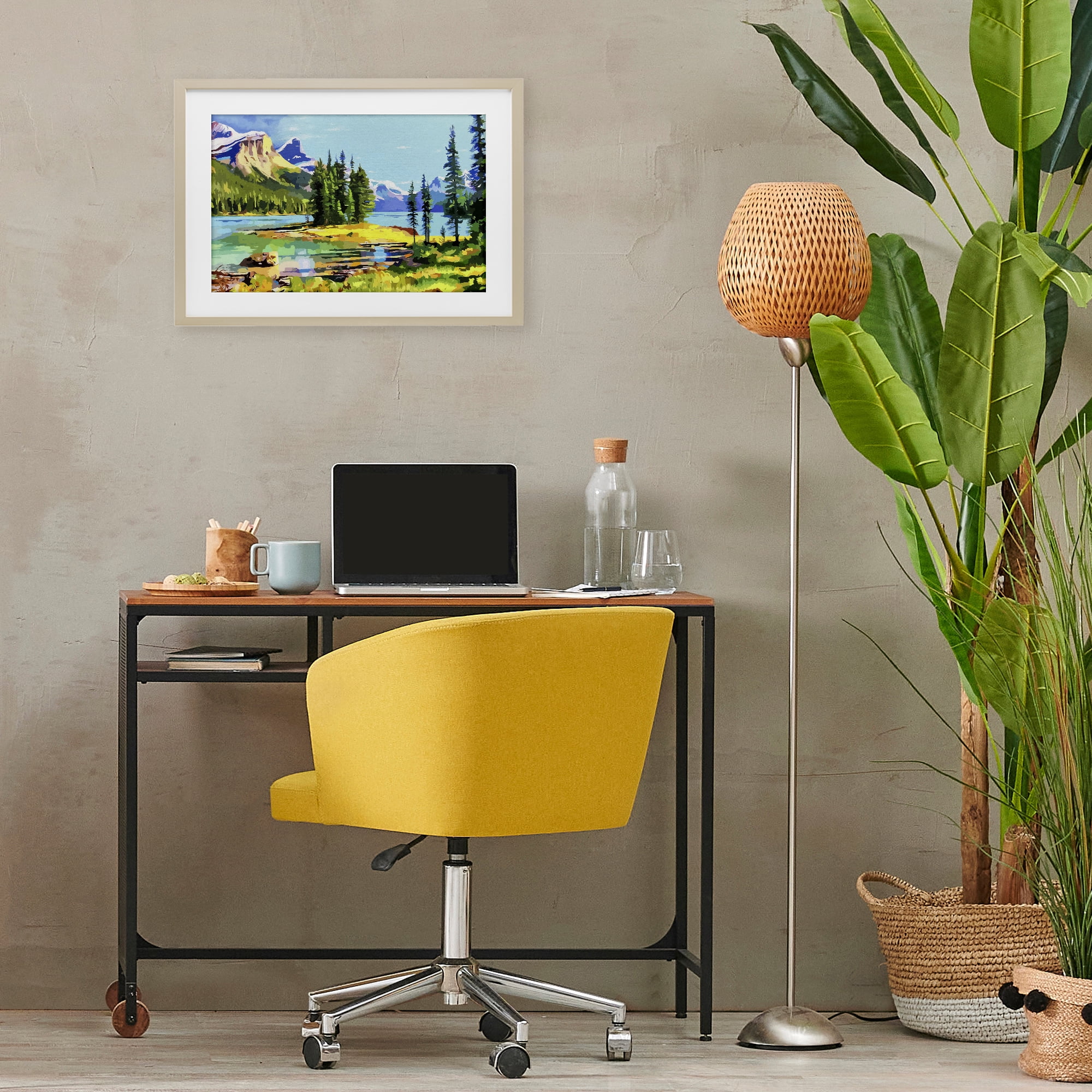 Stupell Industries Alpine Mountain Solitude Birch Framed Print Under Glass, design by John Jaster