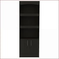 thumbnail image 5 of Bookcase 70.8'' High, Classic Framed Design, 3 Open Shelves, Black Wengue Finish | Black | Particle Board, 5 of 9