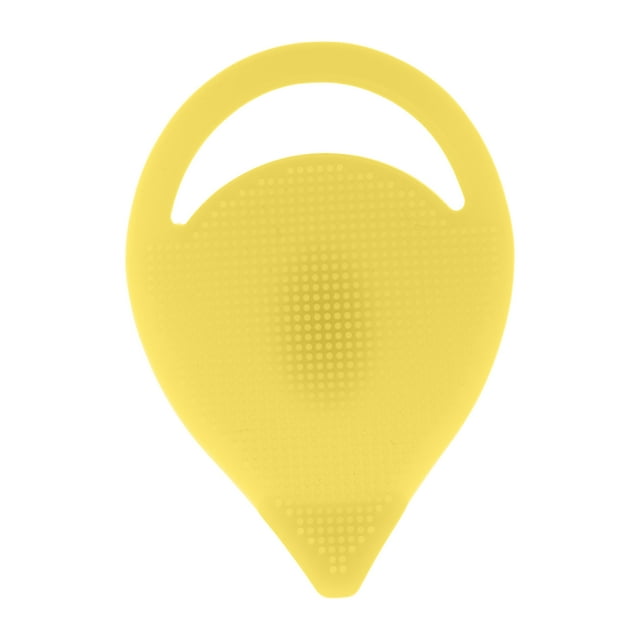 Cepillo de limpieza facial de silicona colgante de 1 pieza Unique Bargains 3.15"x2.36"x0.71" Amarillo Claro