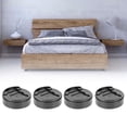 thumbnail image 2 of 8 piezas de elevadores de cama redondos de plástico negros, almohadillas para patas de mesa y gabinetes, elevadores de patas de muebles, 2 of 8