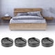 thumbnail image 2 of 8 piezas de elevadores de cama redondos de plástico negros, almohadillas para patas de mesa y gabinetes, elevadores de patas de muebles, 2 of 8