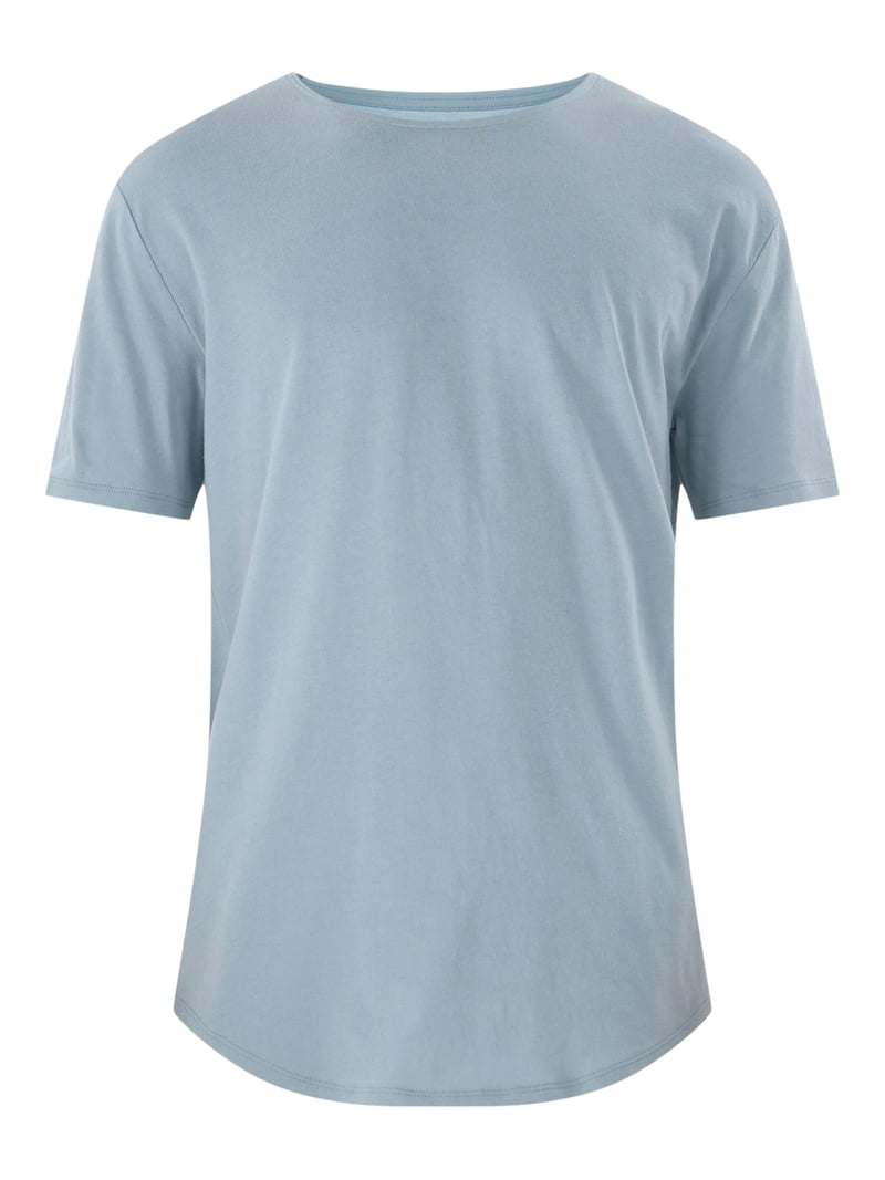 No Boundaries Men's & Big Men's Longline Curved Hem Elongated Tee