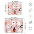 thumbnail image 4 of Yayeee Dish Drying Mat for Kitchen Counter 16"x18" Microfiber Absorbent Pad, Pink Halloween Ghosts, 4 of 7