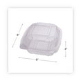 thumbnail image 4 of Eco-Products® Renewable and Compostable Clear Clamshell Hinged Food Containers, 6 x 6 x 3, Plastic, 80/Pack, 3 Packs/Carton, 4 of 6