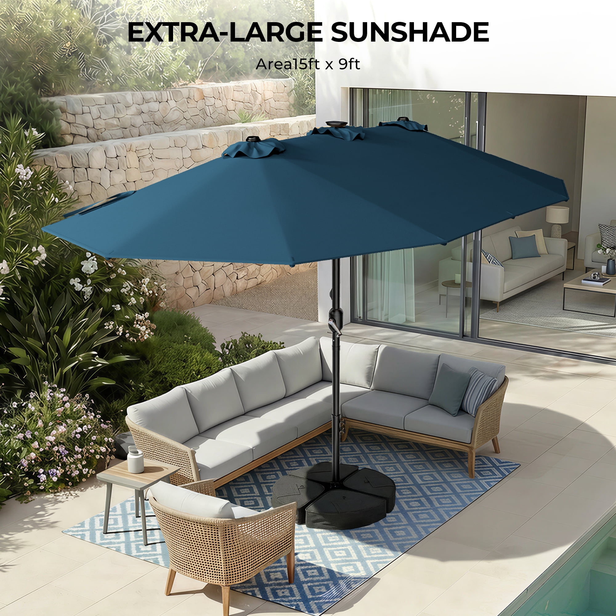 large rectangular umbrella patio Ainfox 13ft Thatched Tiki Umbrella, Outdoor Heavy-Duty Dou – AINFOX Choose this outdoor umbrella Color:Unicorn LOUIS VUITTON Backpack 15 FT Large Patio