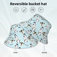 thumbnail image 2 of Lukts Milk Bottles And Cow Head Print Double-Side-Wear Reversible Reflective Bucket Hat Travel Beach Hat, 2 of 6