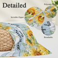 thumbnail image 3 of Summer Sunflower Throw Pillow Cover 20 x 36 Inch Decorative Pillow Cover Vintage Floral Botanical Bee Blue Wooden Lumbar Pillowcase Seasonal Rectangle Cushion Case for Couch Sofa Bed Living Room, 3 of 9