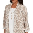 thumbnail image 4 of Alfred Dunner Womens Exploded Chevron Two In One Top With Necklace, 4 of 4