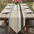 thumbnail image 5 of Geometric Bohemia Table Runner 90 Inches Long Stripes Brown Yellow and Black Table Runners for Dining Room Tabletop Dresser Scarf Home Party Banquet Wedding Holiday Decoration, 5 of 9