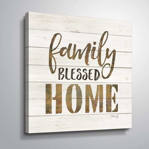 Artwall Family Blessed Home, Gallery Wrapped Canvas by Marla Rae