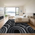 thumbnail image 3 of ODIKA 6'x9' Machine Washable Non-Slip Area Rug, Geometric Gray High Traffic Rug, Gray, 1102022, 3 of 7