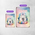 thumbnail image 5 of Happy Easter Samoyed with Bunny Ear Headband and Flowers Vertical Metal Aluminum Sign Siberian Sammy Dog Lover Wall Art Home Decor - 13001, 5 of 5
