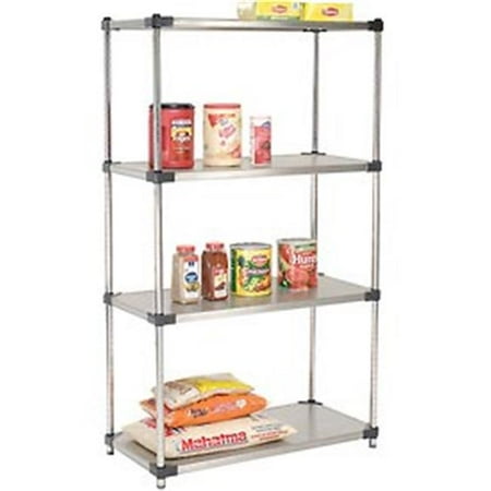 

Nexel Stainless Steel Solid Shelving 36 W x 24 D x 63 H