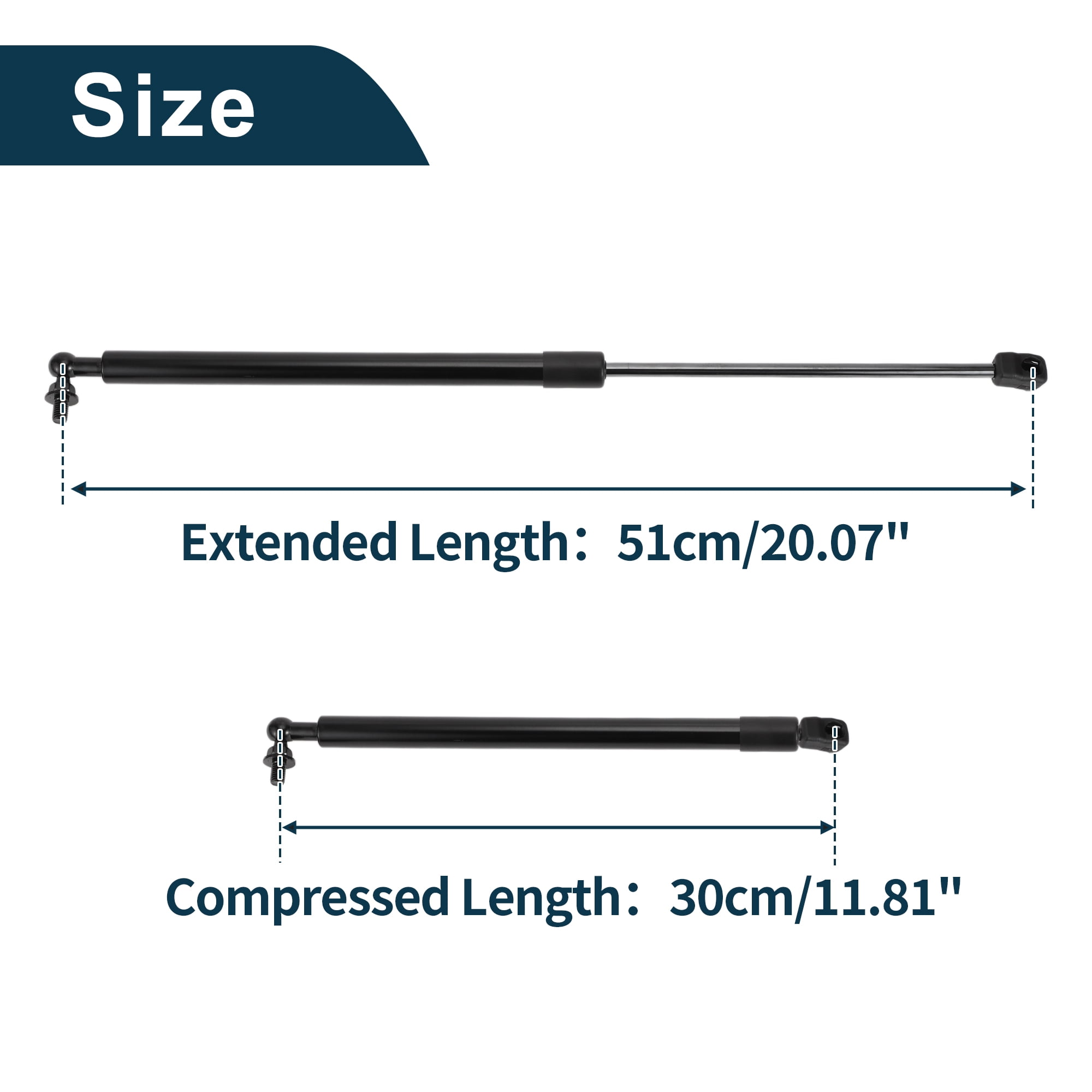 Unique Bargains 2Pcs Lift Supports Struts for Toyota RAV4 2013-2018 Front Hood