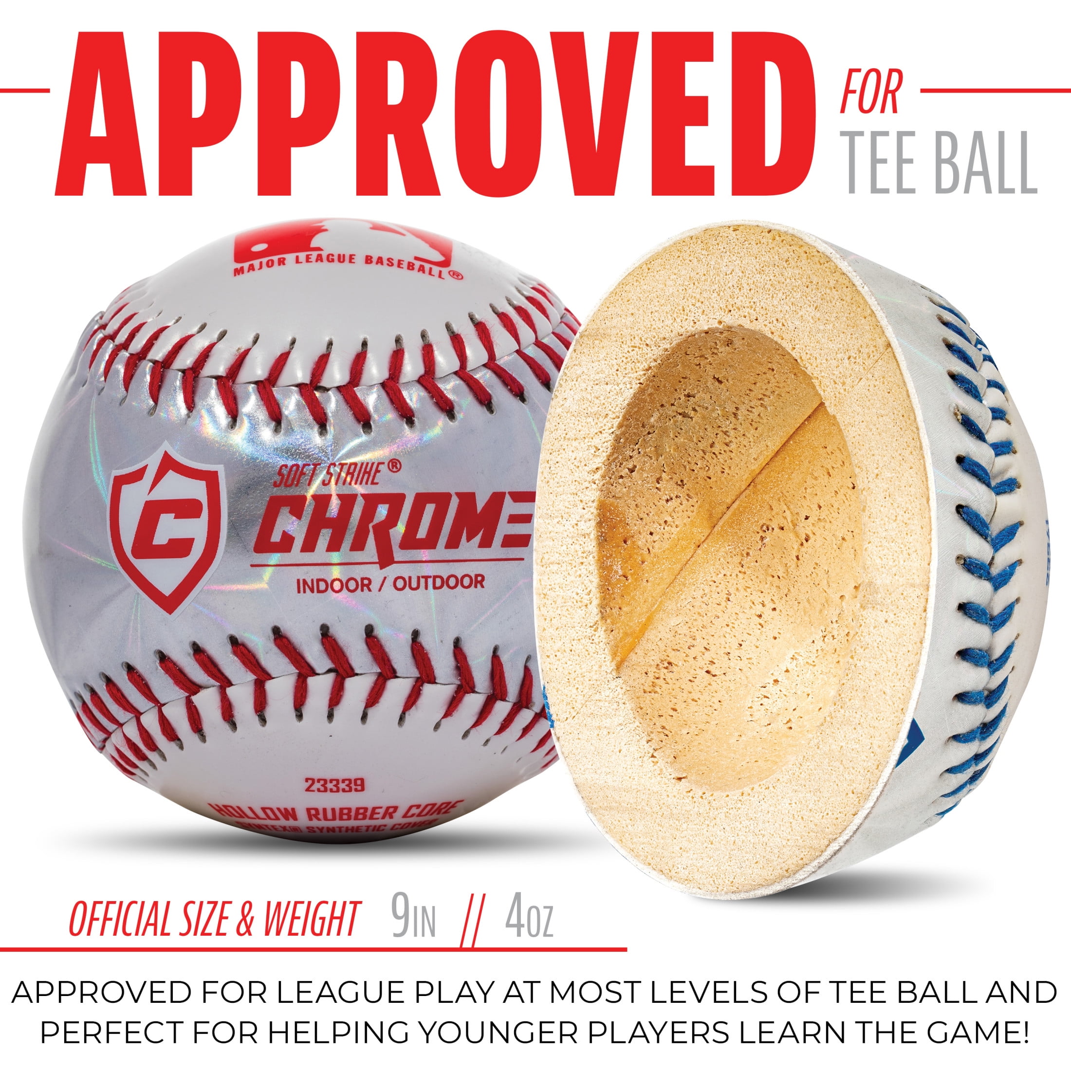 Franklin Sports MLB Soft Strike Metallic Teeballs, Assorted Colors, 12 Pack