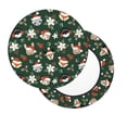 thumbnail image 3 of Round Bar Stool Seat Covers, Festive Forest Friends Elastic Round Chair Cover Stool Seat Slipcover Bar Stool Cushions Round Pad for 12-14 inch, 3 of 7