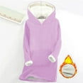 thumbnail image 2 of Horkkom Long Fleece Hoodies for Women Winter Pullover Soft Sweatshirts Warm Fleece Hoodie with Pocket XL, 2 of 4