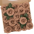 thumbnail image 1 of Flores artificiales N&T NIETING rosas marrones x25 con tallo de 18 cm, 1 of 5