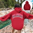 thumbnail image 2 of CAIVO Hoodies For Women Casual Hooded Sweatshirt Funny Letter Print Pullover Long Sleeve Hoodie For Daily Wear Loose Fit Comfortable Athletic Tops, 2 of 8