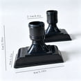 thumbnail image 2 of 2026 Halloween Indoor Decorations Black Vintage Candle Holders Rectangular Plastic Taper Candlestick Holders Halloween Decor Candelabra Base, 2 of 8