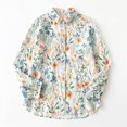 thumbnail image 2 of Charella Button down Shirts for Women Floral Printed Long Sleeve Collar Tops Casual Loose Fit Blouses (XL, Multicolor), 2 of 8