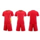 thumbnail image 1 of Conjuntos de blusas y camisas de manga corta con cuello en V. Conjunto de traje de fútbol de color sólido para niños para juegos deportivos universitarios, partidos de rendimiento, uniformes de entren, 1 of 5