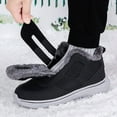 thumbnail image 2 of XIMIN Men Winter Snow Boots Waterproof Comfortable Warm Fur Lined Slip on Ankle Boots Wide Toe Box Shoe Minimalist Sneakers Lightweight Waterproof Outdoor Booties, 2 of 9