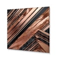 thumbnail image 2 of Designart "Golden Essence Embracing Lines I" Abstract Marble Metal Wall Decor, 2 of 5