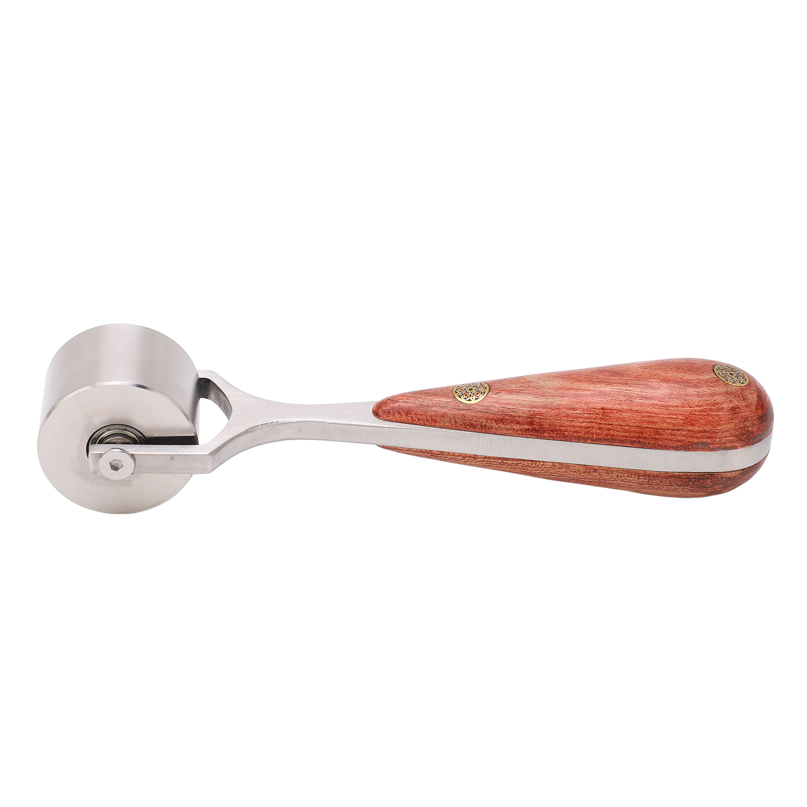 Leather Press Edge Roller,Leather Roller High Hardness Wear Resistance Leather Press Roller DIY Leather Tools with Log Handle,Leather Press Roller