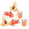 thumbnail image 3 of Here's a refined product description for your Thanksgiving napkin clasps:\n\n \n\n**6pcs Thanksgiving Napkin Clasps – Handwoven Maple Leaf & Pumpkin, 3 of 4