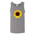 thumbnail image 2 of Sunflower Christian Faith Cross Inspirational/Christian Mens Graphic Tank Top, Heather Grey, 2XL, 2 of 3