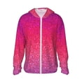 thumbnail image 2 of Lsque Light Purple Glitter UPF 50+ Lightweight Sun Protection Men's Women's Long Sleeve Shirt, Hoodie Performance -Small, 2 of 9