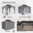 thumbnail image 7 of EAGLE PEAK 12x10 Outdoor Aluminum Frame Hardtop Gazebo with Galvanized & Powder Coated Steel Double Roof, Includes Netting and Curtains, for Garden, Patio, Deck and Lawn, 7 of 7