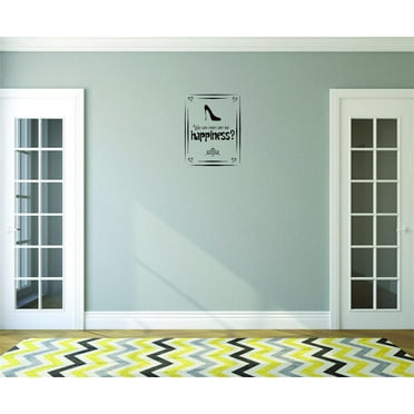 Custom Wall Decal - Peel & Stick Sticker Who Says Money Can't Buy Happiness? Quote Home Decor Picture Art 20 x 40 Inches