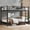 Black 02, variant on Space Saving Full XL over Full XL Bunk Bed for Teens Adults, Metal Frame with Noise Reduced Slats, No Box Spring Needed, Off White