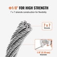 thumbnail image 3 of Kit de barandillas para cables VEVOR 316, acero inoxidable, 182,3 m, 1600 libras, 3 of 9