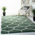 thumbnail image 2 of SAFAVIEH Hudson Arline Plush Geometric Shag Area Rug, Light Green/Ivory, 7' x 7' Square, 2 of 8