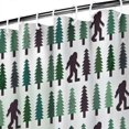 thumbnail image 3 of Green Bigfoot and Tree Pattern Shower Curtain 84"x72" ,Bathroom Decorative Shower Curtains Set with 12 Hooks,Modern Waterproof Washable Shower Curtain, 3 of 6