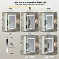 thumbnail image 6 of Hironpal LED Medicine Cabinet with Mirror,24" x 30 " Lighted Bathroom Mirror Cabinet with Defogger,Dimmer, White, 6 of 8