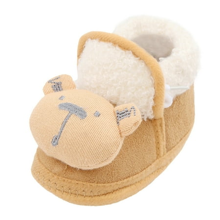 

ZTKWD Unisex Warm Fur Lining Soft Boots Baby Winter Ankle Non-Slip Warm Toddler Prewalker Booties
