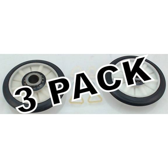 3 Pk, Dryer Drum Roller Kit for Whirlpool, AP3098345, PS347627, 349241T