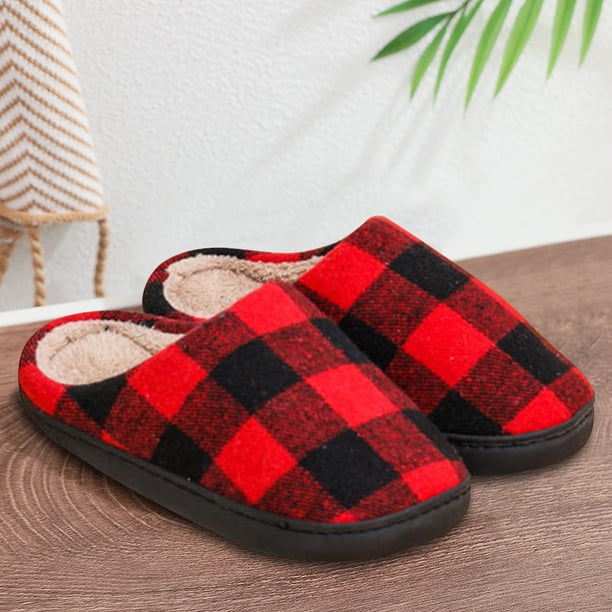 Pantuflas de felpa para hombre y mujer de House, pantuflas de tablero de ajedrez (44-45 (tamaño de ajuste 42-43 pies)) Wdftyju Tenis De Mujer Tenis De Hombre