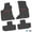 Black w/ Red Insert, variant on Flextread Floor Mats for 17-24 Dodge Challenger AWD - Mopar Licensed Factory Fit - Black w/ Orange GT Insert - Custom Vintage - 100% Made in USA