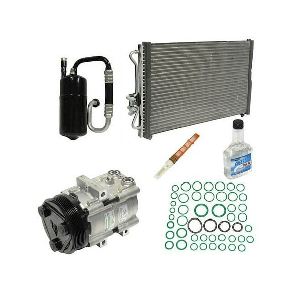 A/C Compressor Kit with Condenser - Compatible with 2001 - 2004 Ford Escape 3.0L V6 VIN 1 2002 2003