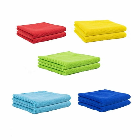 AUQ Kitchen Towels,Soft Absorbent Microfiber Cleaning Cloths,Quick-Dry and Mildew-Resistant Wash Cloths for Dishes,Reusable Microfiber Towels for Cars