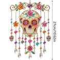 thumbnail image 3 of Halloween Acrylic Suncatcher Wind Chime,Multi Color Light Refraction Hanging Ornament,Transparent Window Light Catching Pendant,Metal Bell Yard Home Decor,7.87x10.62 In, 3 of 7