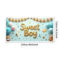 thumbnail image 4 of LUUFILx Sweet Baby Boy Backdrop Banner with Cute Teddy Bears Hearts Stars for Baby Shower Nursery Photography Props Decorations Party Supplies Background, 4 of 6
