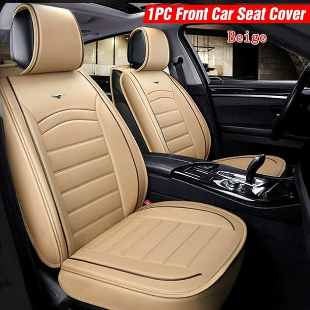 1x Luxury Pu Leather Front Car Seat Cover Breathable And Soft Texture Protector Universal Fit 5 Seats Sedan Suv Com - 2005 Acura Tl Fitted Seat Covers